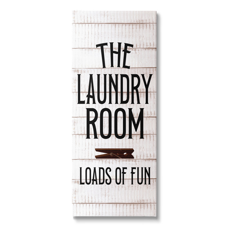"Laundry Room Plank" par Kim Allen, reproduction d'art sur toile tendue, H 48 po x l 20 po x P 1,5 po