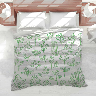 Édredon Green Botanical Illustration