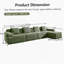 Canapé modulaire modulaire en L à 4 places avec assise profonde, conception moderne, coussins décoratifs et repose-pieds mobile pour un confort ultime-1827351511