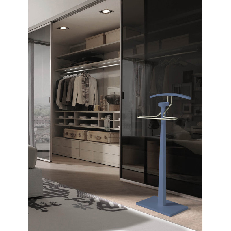 Mcallier Freestanding Valet Stand, Blue