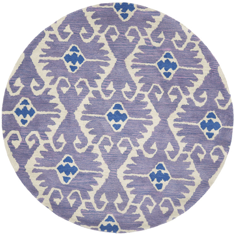 Kouerga bHand Tufted Wool Ikat Rug
