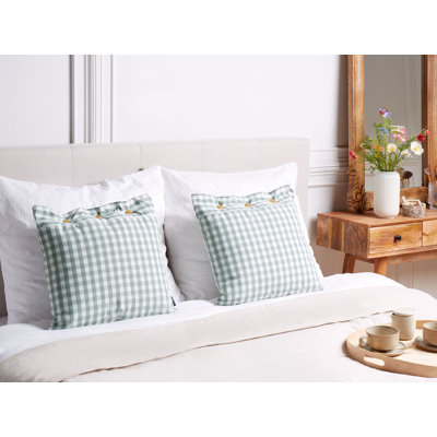 Linnell Geometric Green Throw Cushion