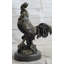 Sculpture de coq, ferme de poulet, statue en bronze sur fond de marbre, art décoratif