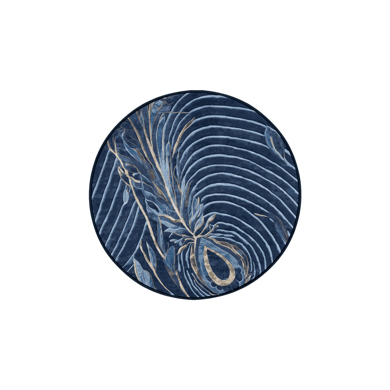 Silky Soft Plush Gray Area Rug, Round 7'