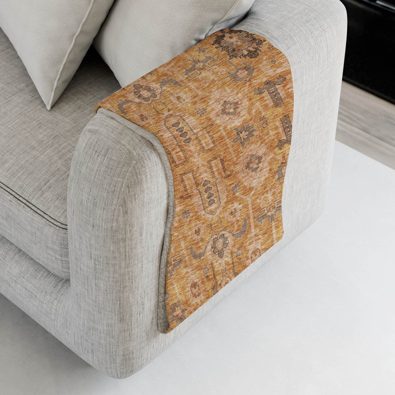 Jeté oriental Sherpa ASB697 lavable à la machine Addison, Terracotta