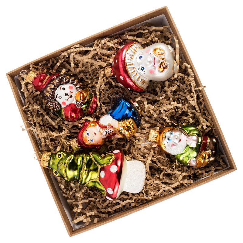 Ornement d'arbre de Noël rétro en verre