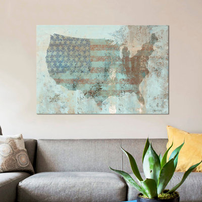 Marie-Elaine Cusson Vintage USA Map by Marie Elaine Cusson - Gallery-Wrapped Canvas Giclée