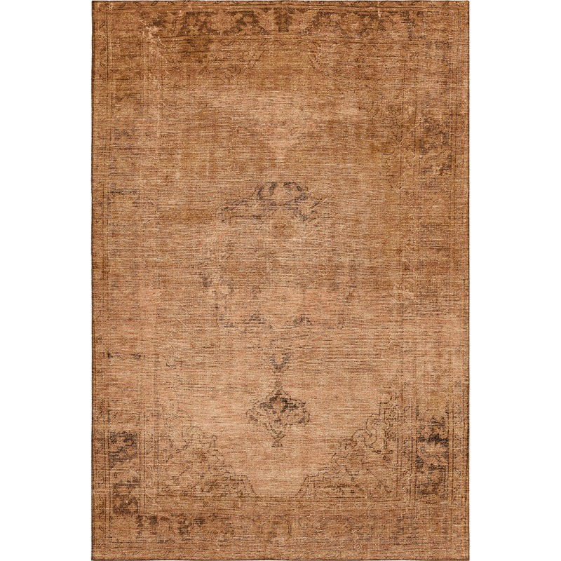 Premium Machine Washable Kiyondrea Copper Rug, Rectangle 2'6" x 3'10"