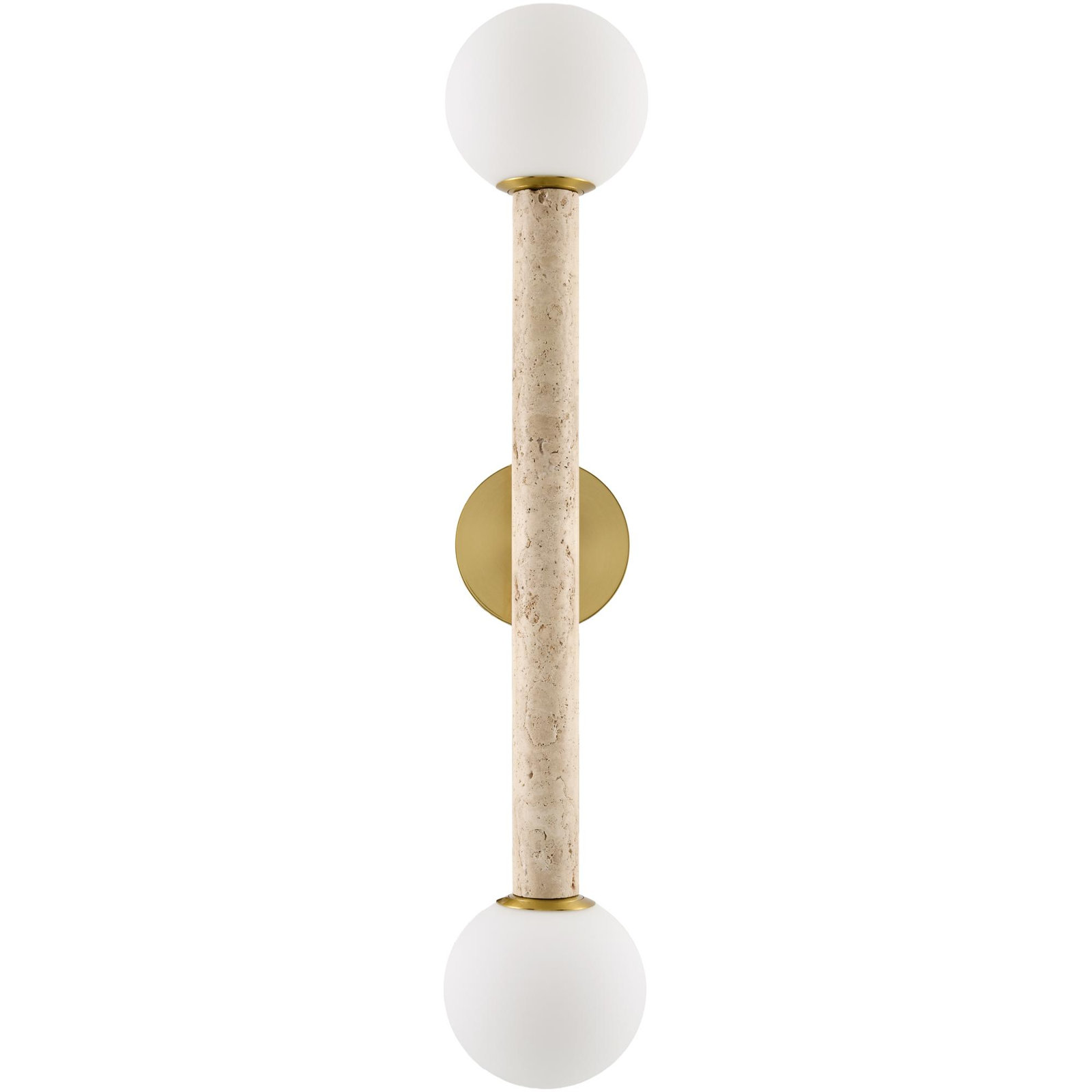 2-Light Wallchiere, Brass