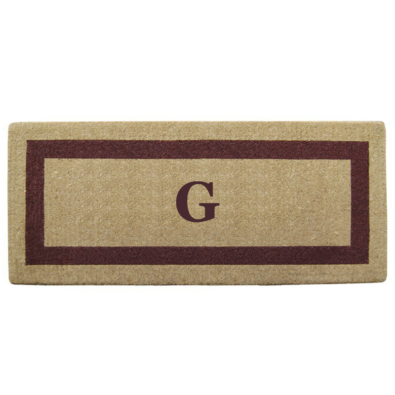 Tapis de porte antidérapant pour l'extérieur, Brun, G, L 22 po x L 36 po