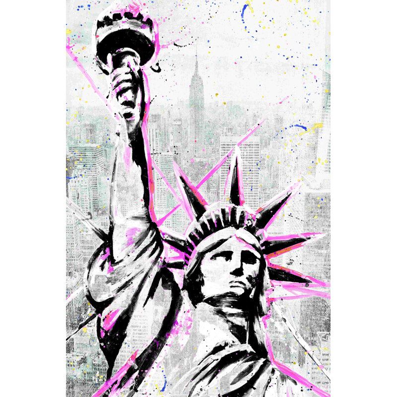 Statue de la liberté sur l'horizon Funky, H 36 po x l 24 po