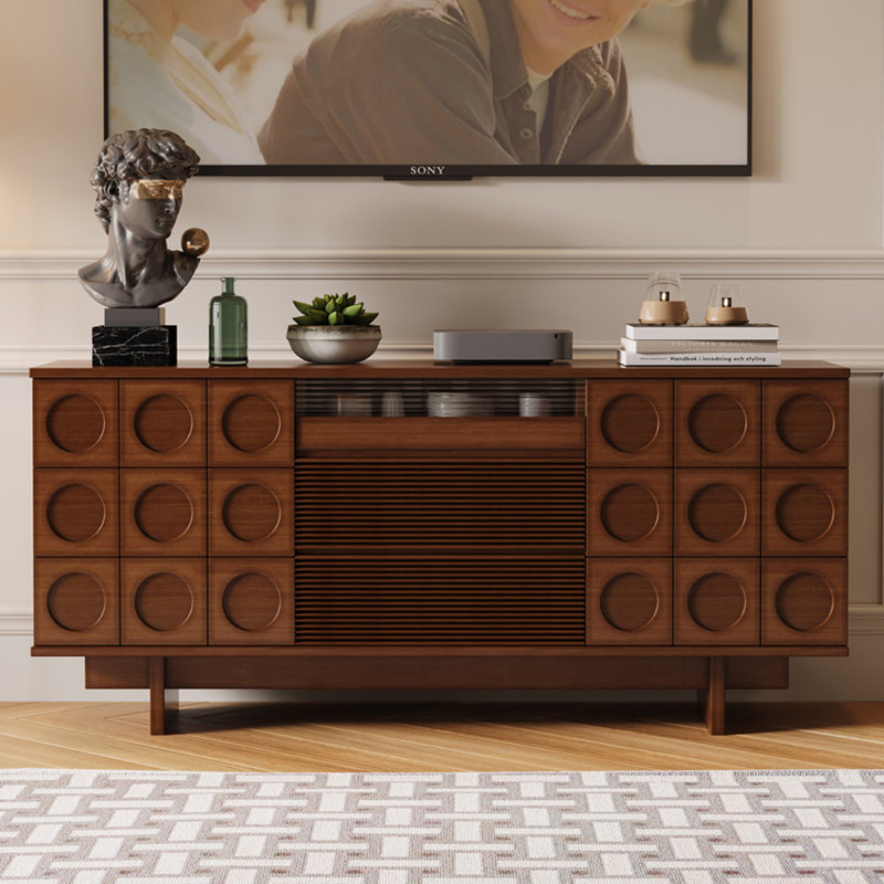 Meuble télé Mid-Century, H 31,5 po x L 63 po x l 15,7 po