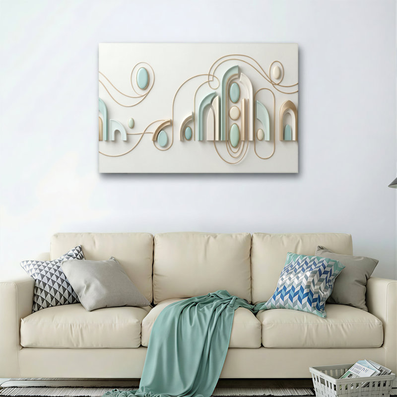Art abstrait, art mural sur toile, ensemble de 1, Wrapped Canvas, H 12 po x l 18 po