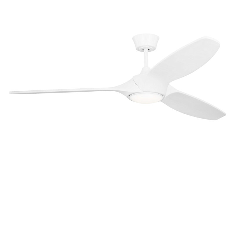 Selen Smart LED Ceiling Fan, Matte White, Matte White, 60" Wide