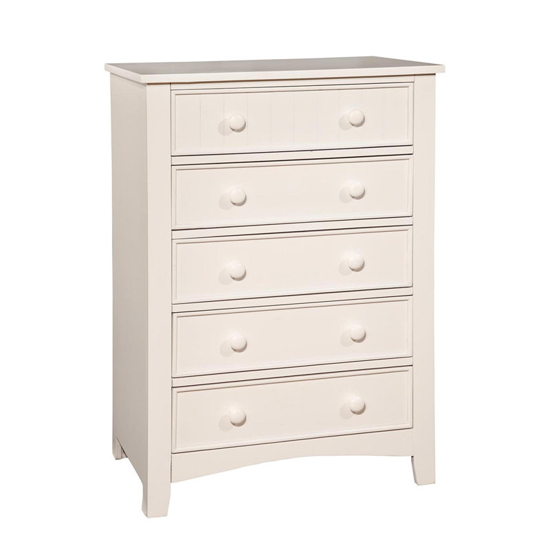 Amiya 29" W 5-Drawer Chest, Off-White