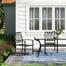 Alyah Powder Coated Steel Outdoor Dining Armchair