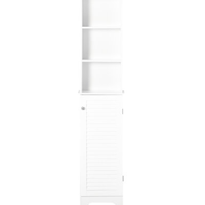 Armoire de salle de bain autoportante à 3 tablettes pour organiser votre salle de bain