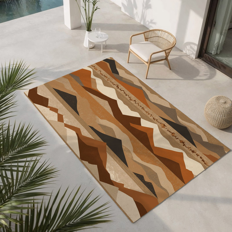 Tapis cuivre et cuivre, Rectangle 3' x 5'