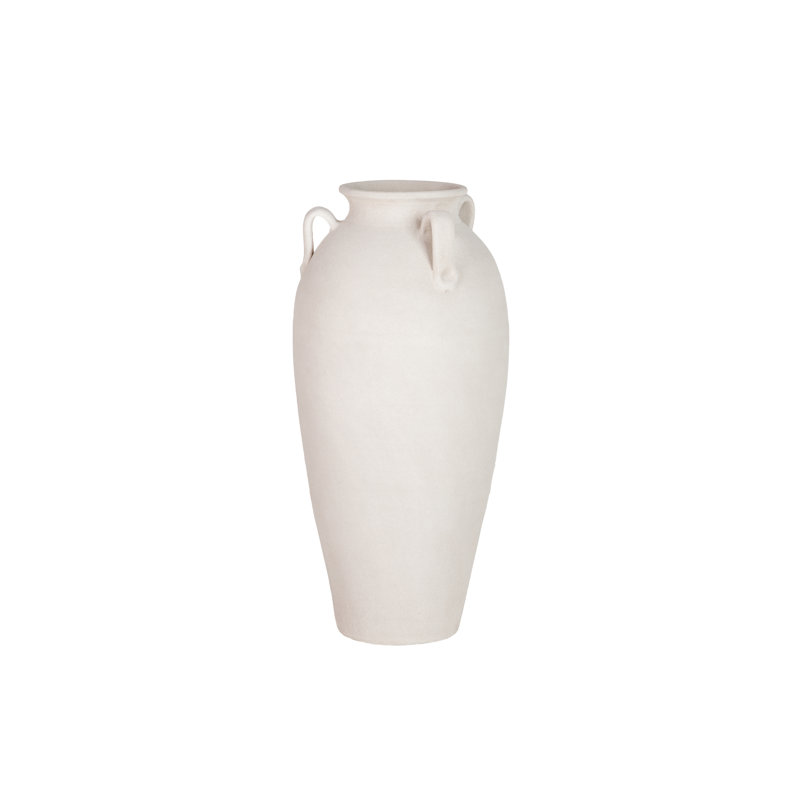 Ceramic / Porcelain Table Vase, 60cm H x 28cm W x 28cm D, White