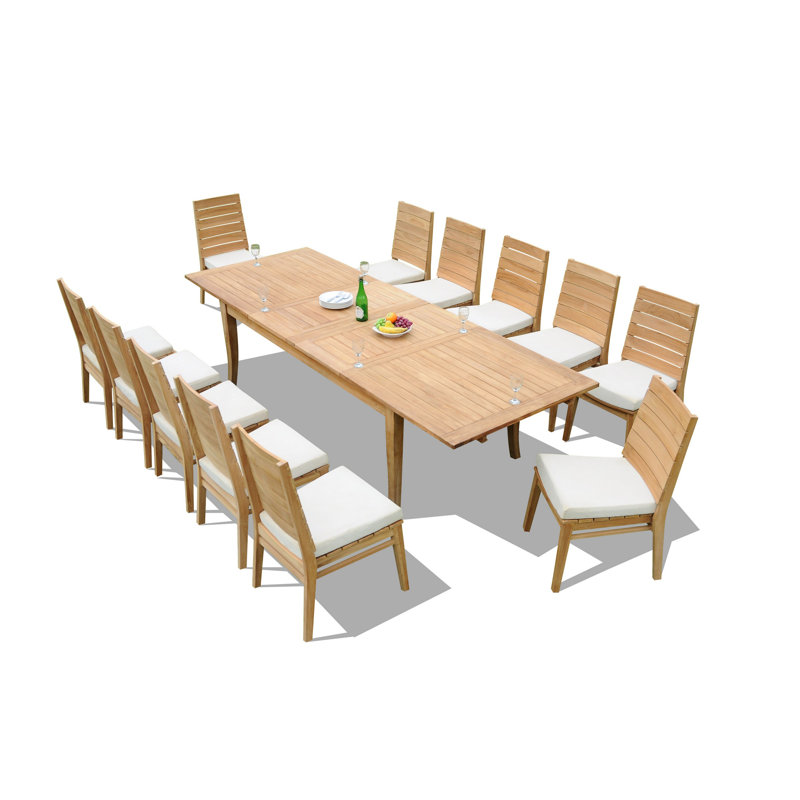 Ensemble repas d'extérieur rectangulaire pour 12 personnes 83 po L Charleston