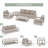 Outdoor 5-person Patio Conversation Set With Table-1094971484