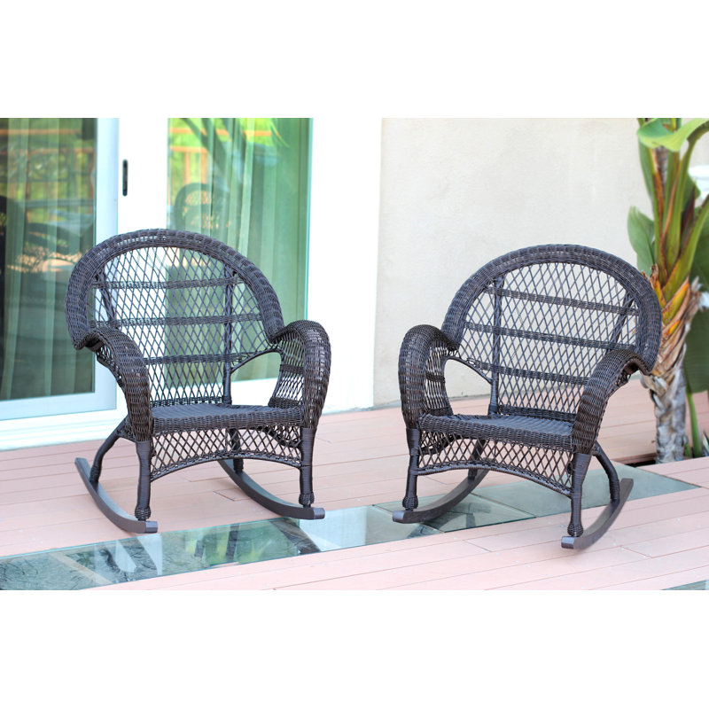 Chaise berçante en osier / rotin Malmesbury, Espresso