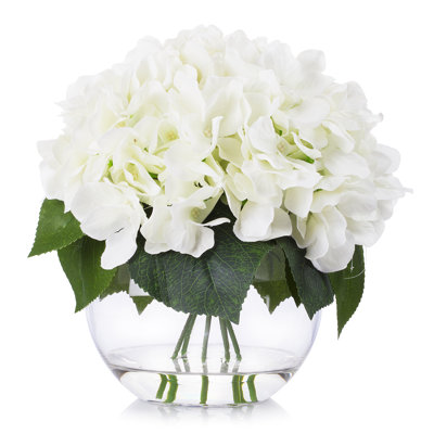 Silk Hydrangea Arrangement in Vase