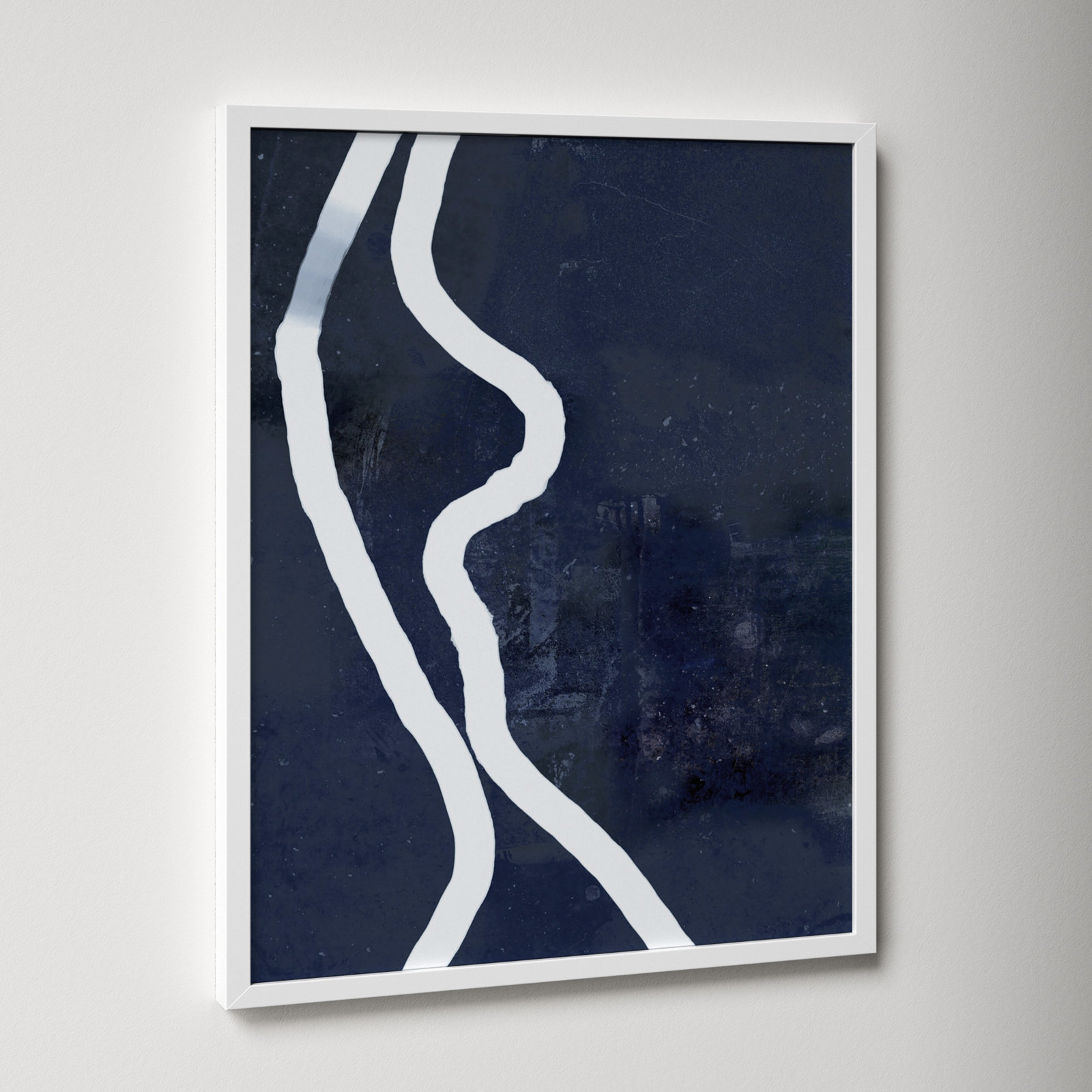 White Rope 2 by Jacques Pilon, White, 38" H x 30" W x 1.25" D