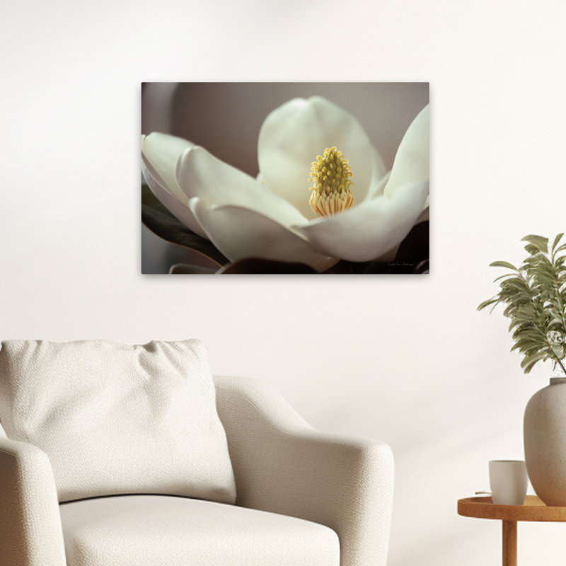 Fleurs florales - détail magnolia II, H 16 po x l 24 po