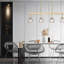 Suspension linéaire moderne en cristal doré à 4 lumières de 81 cm (32 po) avec hauteur réglable pour îlot de cuisine et table à manger