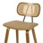 26" Modern Upholstered Low Back Rattan Wood Counter Height Stool-82747934-96885271