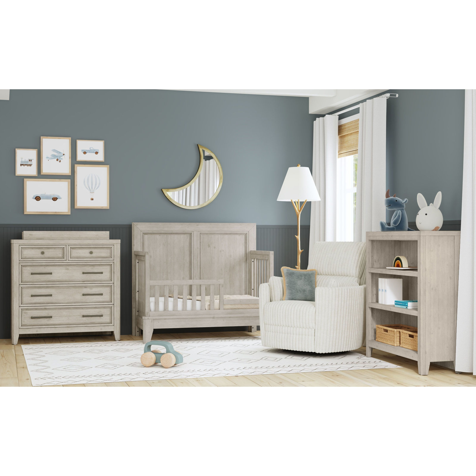 Jemma Convertible Toddler Bed Rail, Washed Linen