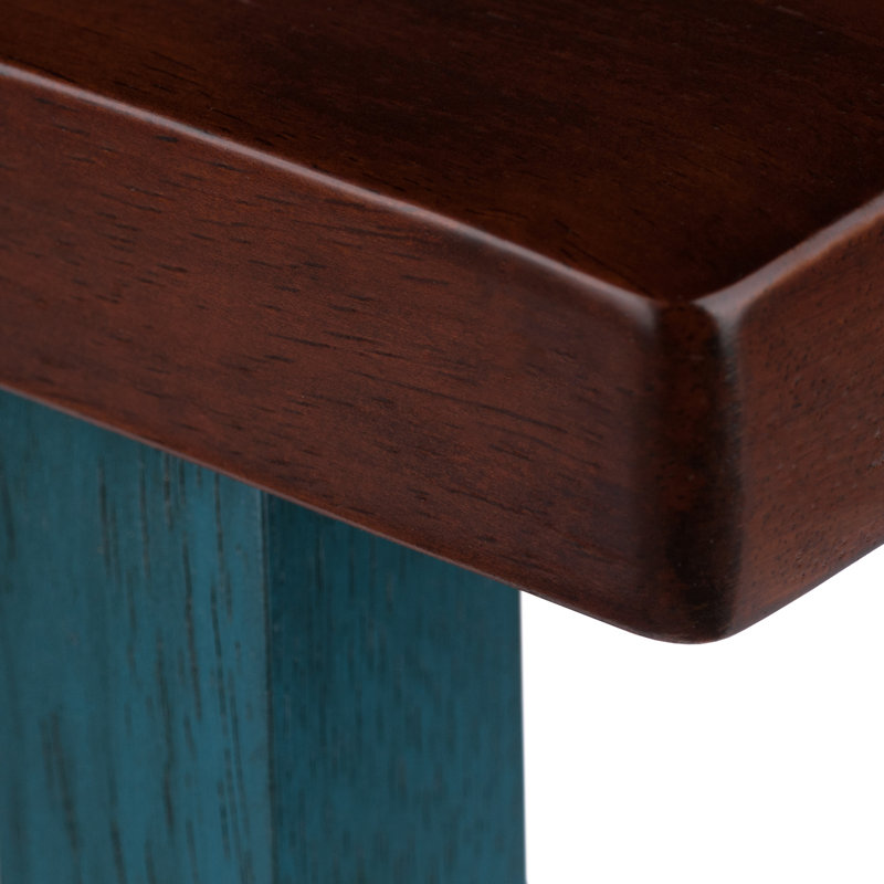 Tabouret de comptoir Satori, sarcelle rustique et noyer, Tabouret de comptoir (siège d'une hauteur de 24 p