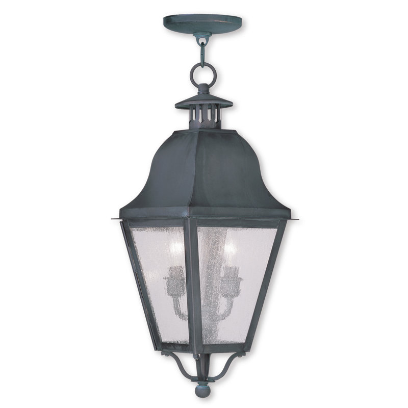 Lanterne suspendue d'extérieur à 2 lumières de 19 po de hauteur Arnolf, Gris anthracite
