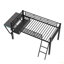 Lit mezzanine avec bureau Gaming, DEL, simple