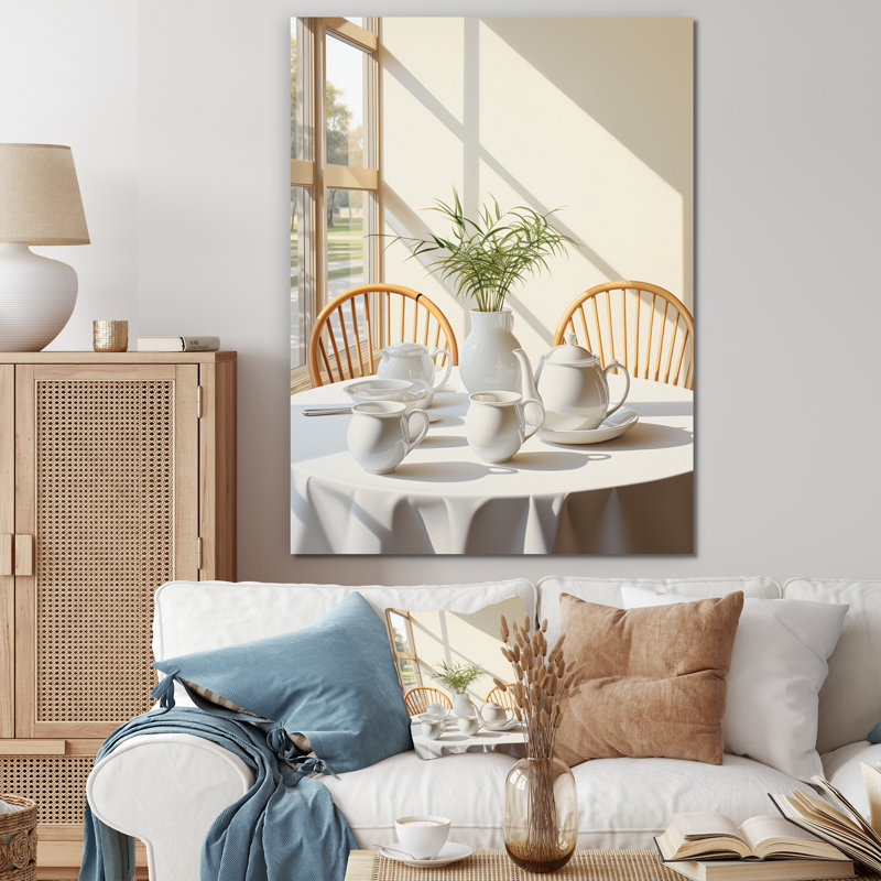 Birgith Breakfast Tranquil Tees sur impression sur toile, H 32 po x l 16 po x P 1 po, Toile tendue