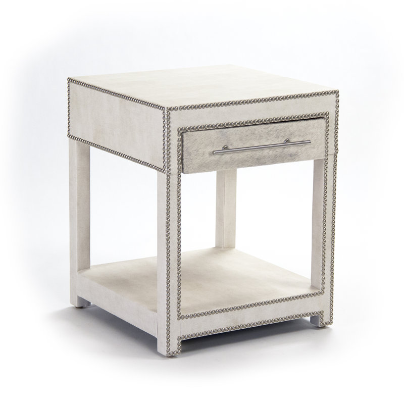 Austria 21.5'' W Wood And Vinyl Nightstand