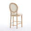 2 chaises de bar en bois massif, distinction champêtre français. Siège rembourré. Structure, tapis de pied réglable. Beige, 15,01 po Largeur. Tabourets 2 pièces distinctifs et durables, bois. Siège rembourré pour plus de confort.
