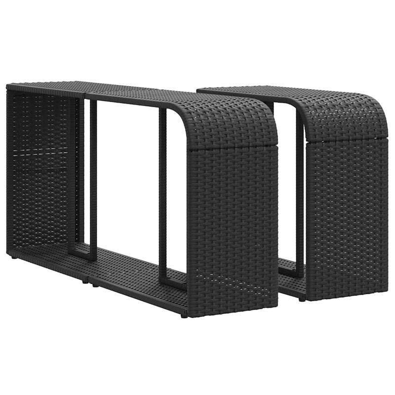  Ensemble de canapé de patio 11 pièces avec coussins en rotin de polyester