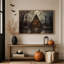 Toile encadrée en forme de A avec citrouilles et chauves-souris sous Halloween-1682958745