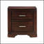 Table de chevet élégante avec deux tiroirs de rangement, style transitionnel pour les chambres modernes, peu encombrante et élégante