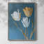 Reproduction encadrée FLORAL Series CXLV III - bois massif-817355641