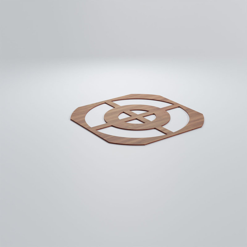 Panneaux muraux décoratifs en bois Sullivan, Noyer, H 23 3/8 po x l 23 3/8 po x P 1/4 po