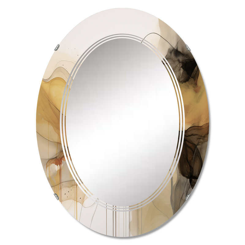 Pipistrell - Miroir mural moderne ovale, 30 po x 20 po