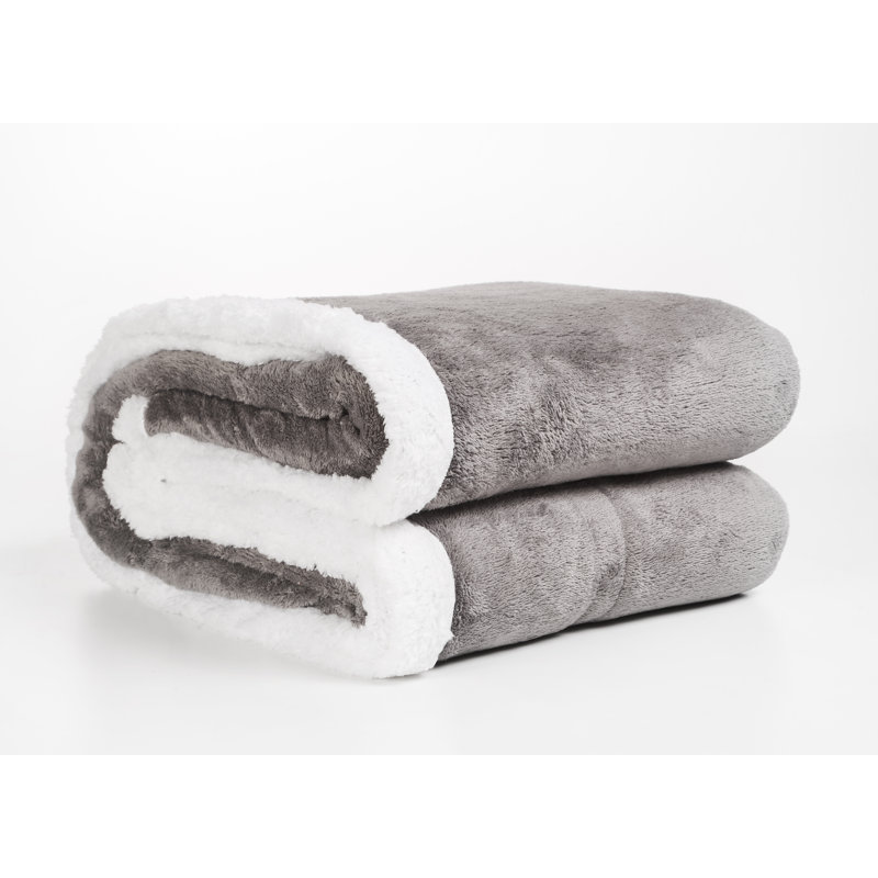 Plain Weave / Muslin Throw Blanket, 150cm W x 200cm L, Charcoal