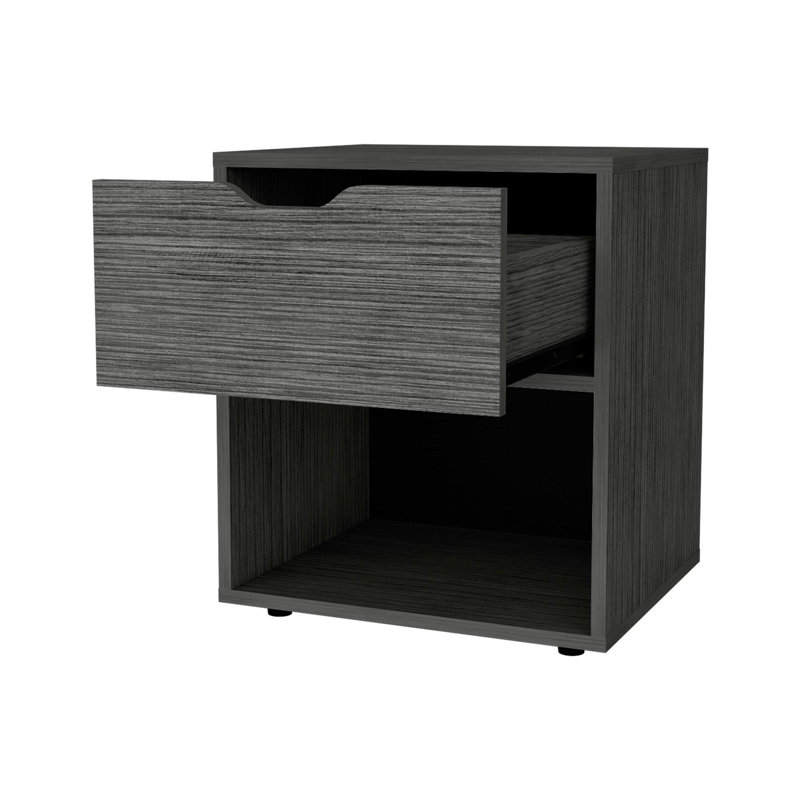 Stylish Nightstand For Bedroom, With Functional Drawer And Elegant Shelf Bedroom Quality Construction Storage Options