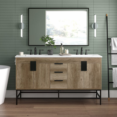 Eugene 60" Double Bathroom Vanity Set