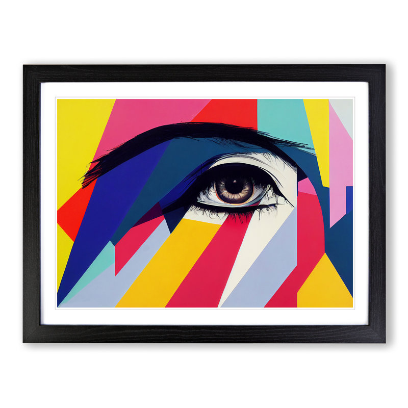 Colourful Abstract Eye Vol.1 - Framed Print, Black, 46cm H x 64cm W x 2cm D