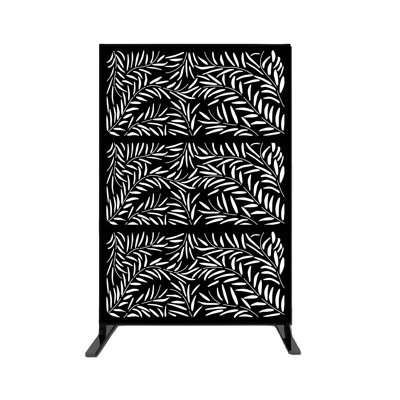 6.5 ft. H x 4 ft. W Laser Cut Metal Privacy Screen Fence, Decorative Outdoor Divider