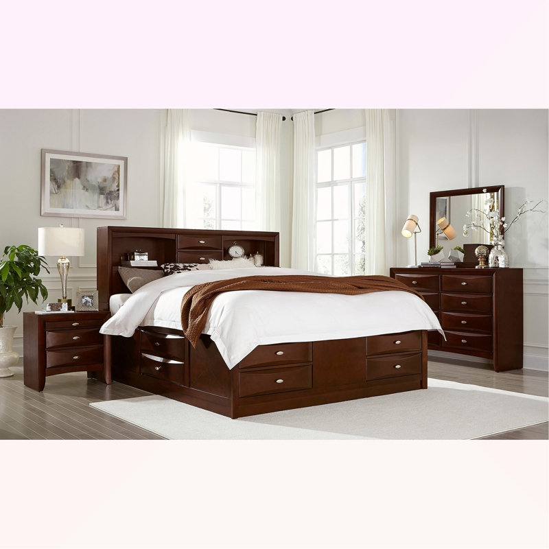 LIT KING LUCILLE MERLOT, Walnut, 55.91" H x 78.62" W x 92.79" D